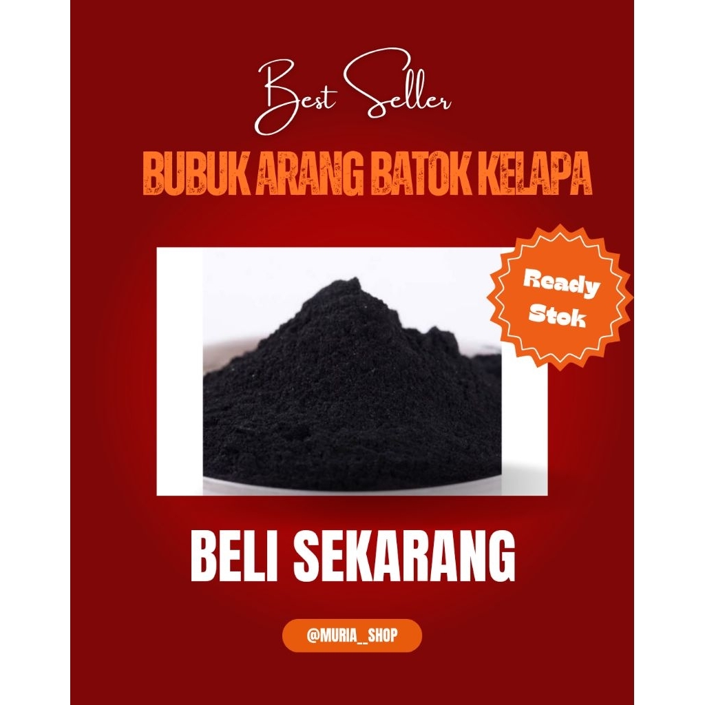isi 1 kg Serbuk Arang/Bubuk Arang/Arang Batok Kelapa/Arang Bahan Briket