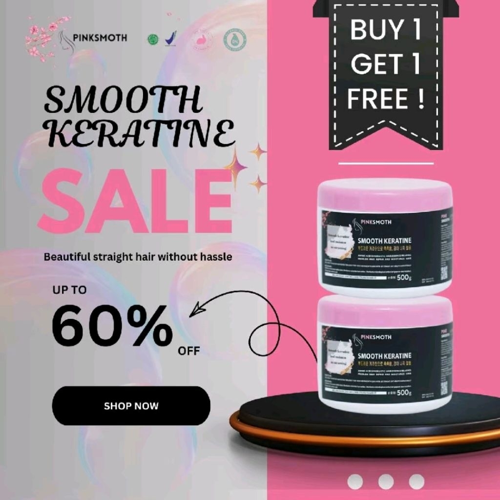 Pinksmooth keratine - pelurus rambut - membantu merawat rambut rusak