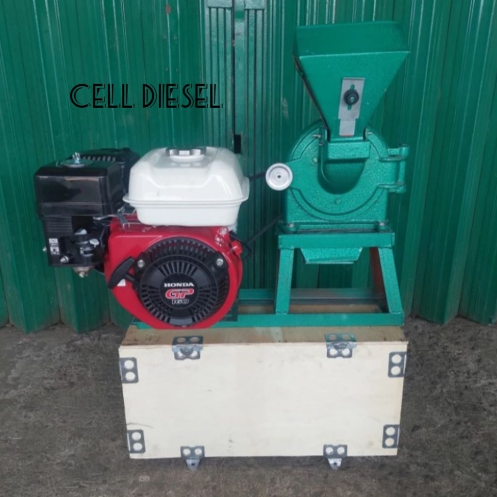 mesin giling tepung beras FFC 15 + mesin Honda HP 160 5.5 hp