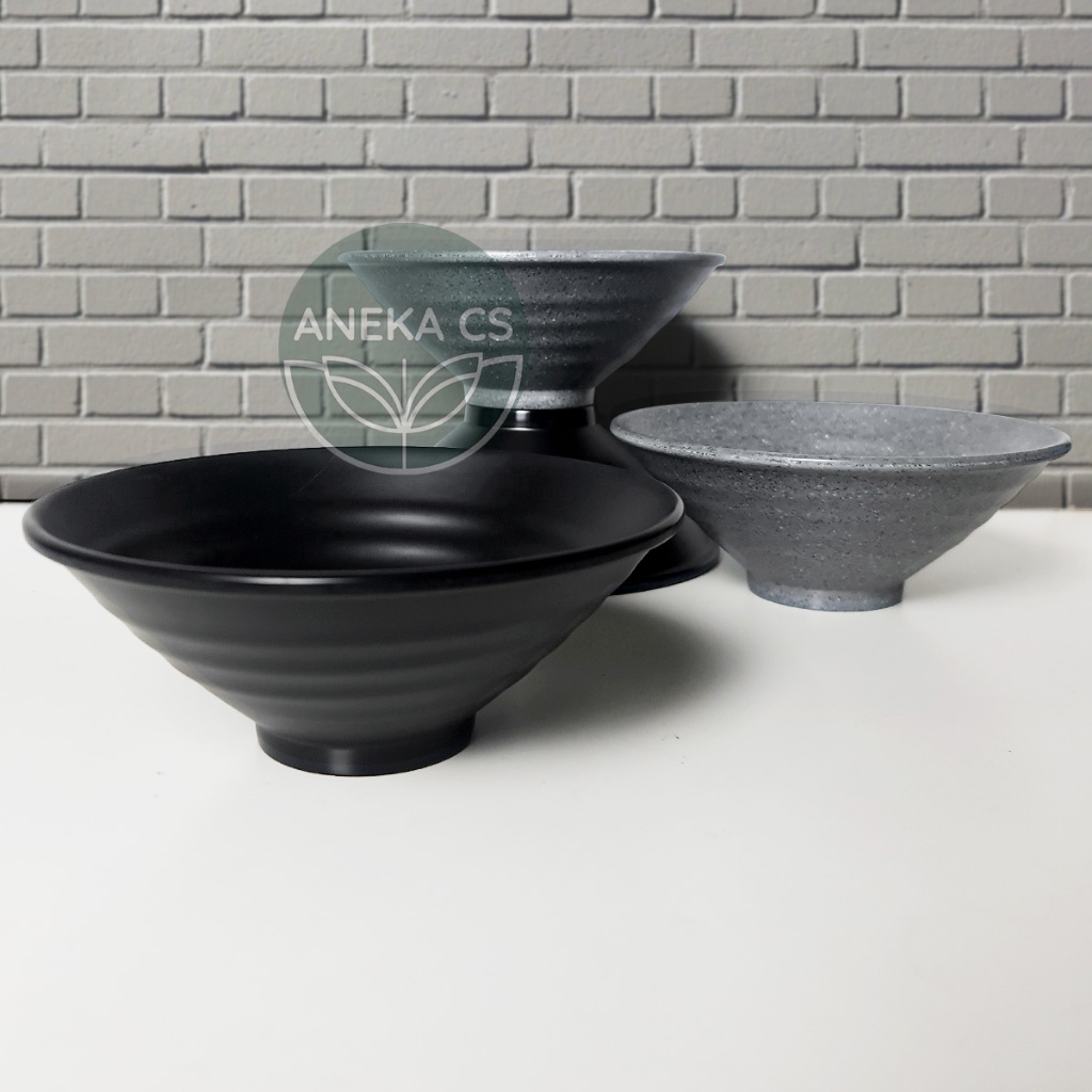 Melamine Granite Mangkok 7.5 inch - Mangkok Mie Ayam - Mangkok Estetik - Mangkok Cafe Risshin W7075