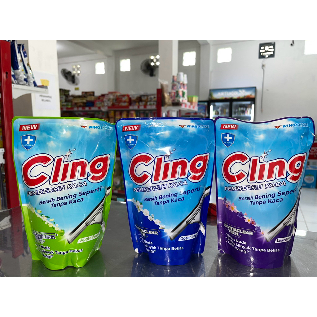 Cling pembersih kaca / refill cling pembersih kaca pouch 400ml