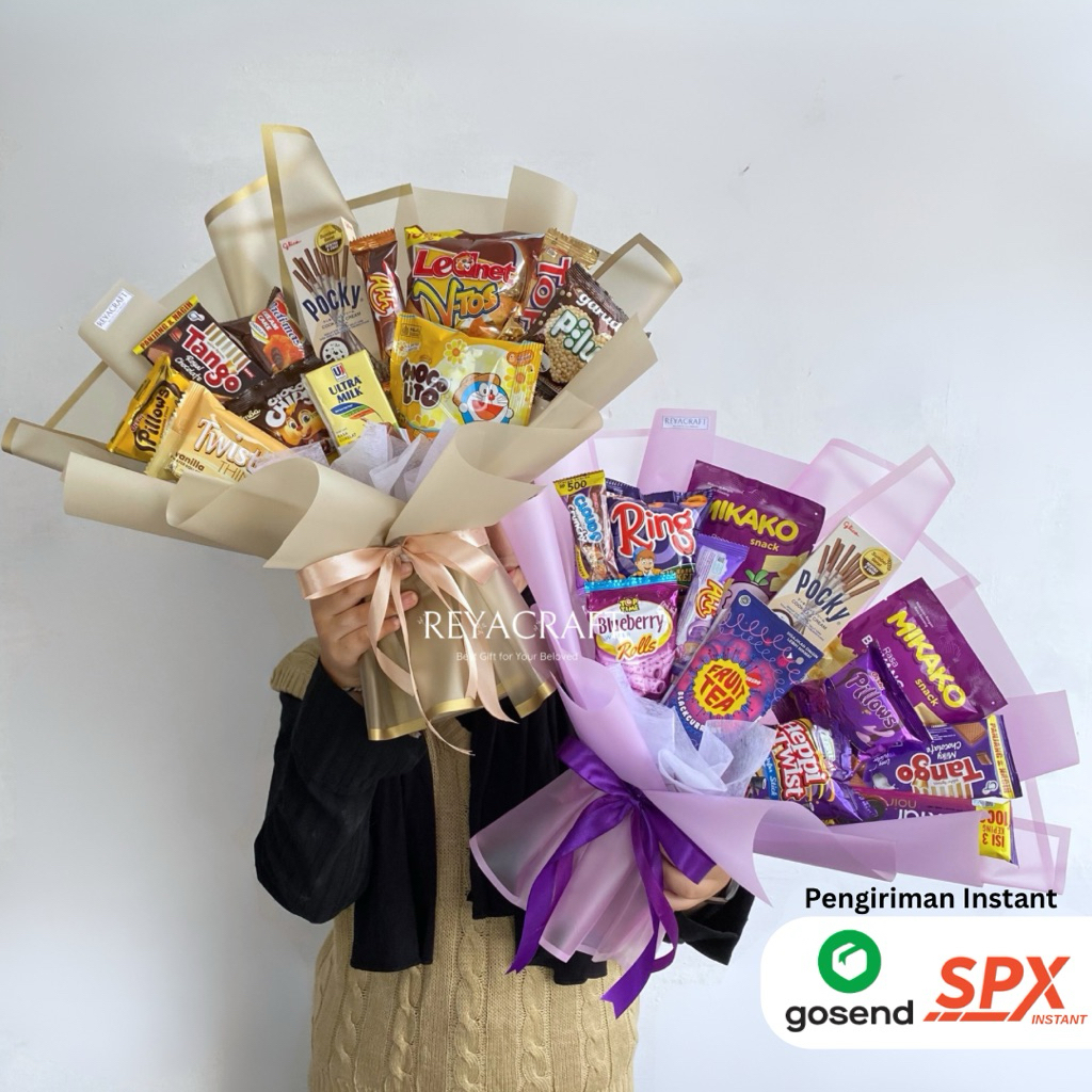 

REYACRAFT Buket Snack | Buket Makanan | Buket Wisuda Sempro | Hadiah Ulang Tahun | Buket Bandung