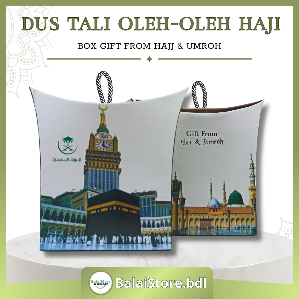 

Tas Paper Bag Souvenir Oleh Oleh Haji dan Umroh Dus Tali Kotak Haji Umrah Souvenir Timur Tengah