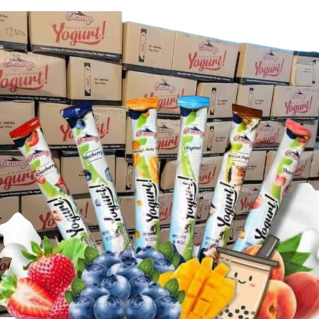 

Cimory Stik 1 karton isi 100bj /strawberry/bluberi/Mangga/Peach/Bronwsugar