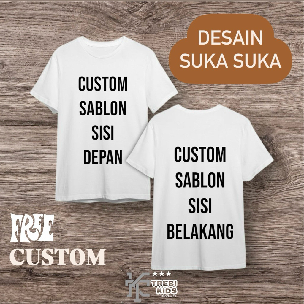 TREBI KAOS CUSTOM DESAIN BEBAS FAMILY GATHERING KAOS KELUARGA KAOS COUPLE