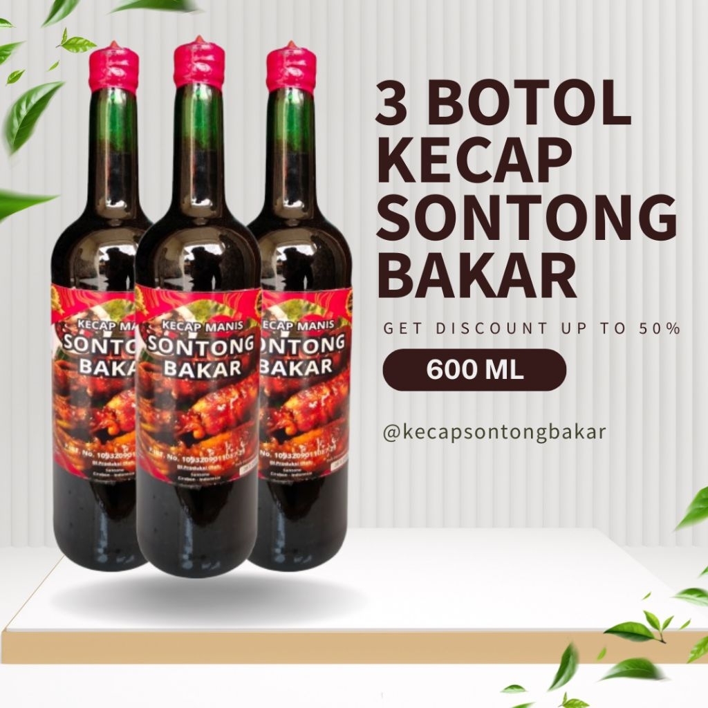 

KECAP MANIS SONTONG BAKAR PAKET SUPER HEMAT 3 BOTOL 600 ML