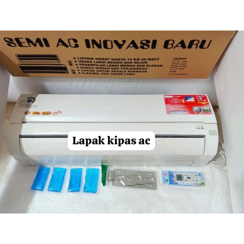KIPAS ANGIN MODEL AC TERBARU ASLI FREE REMOTE, BRAKET, GELL ASLI