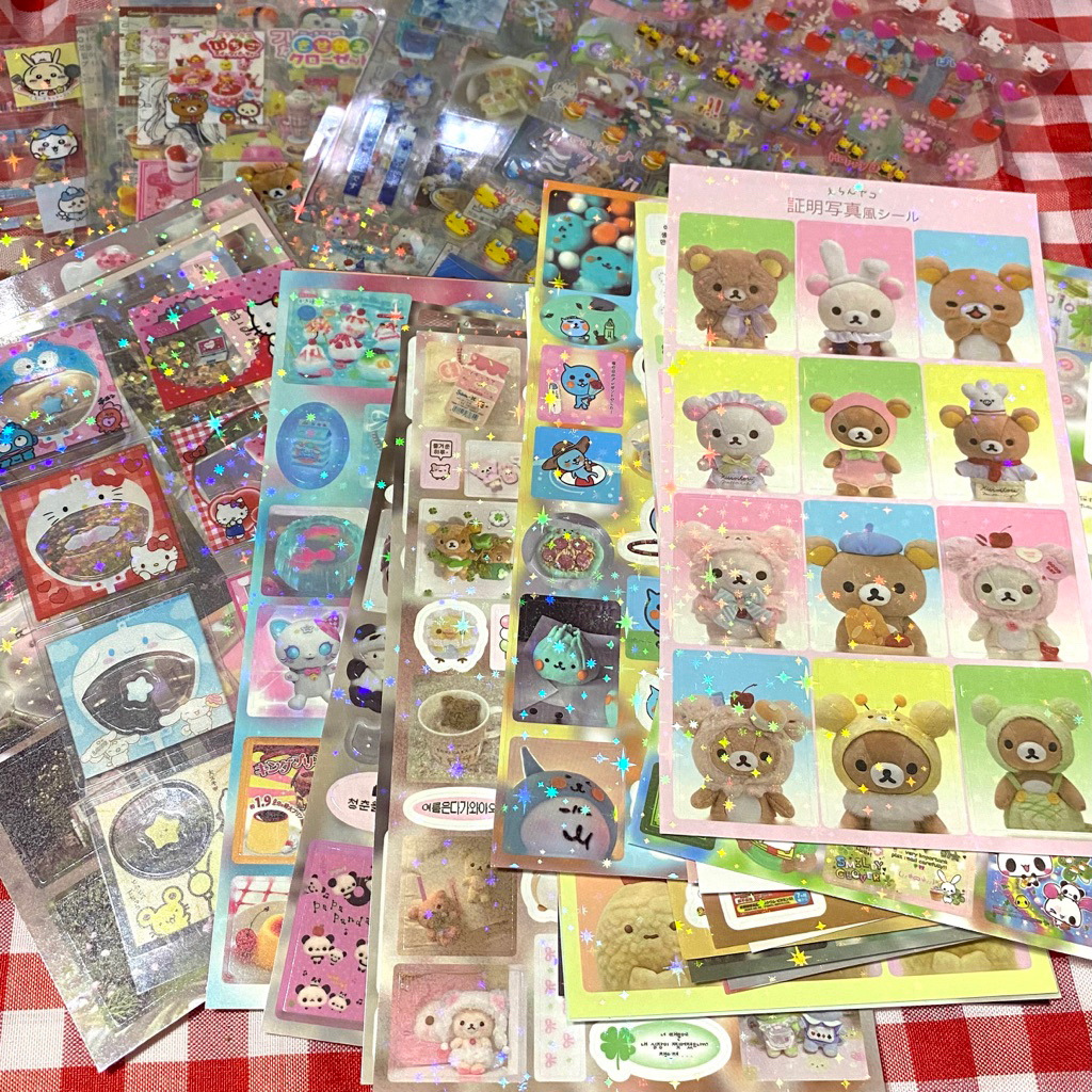 

sticker japan deco journaling hp laptop rilakkuma hello kitty retro