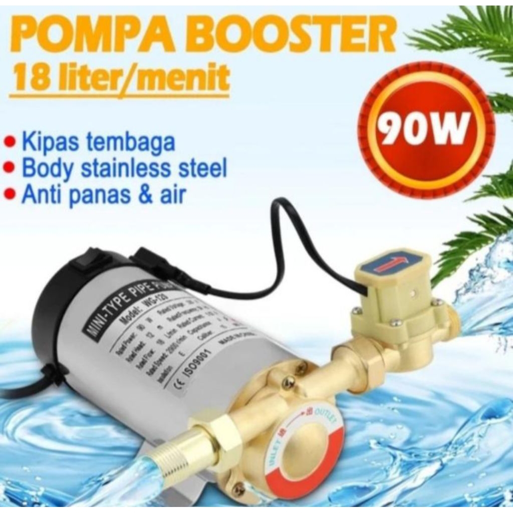 Pompa booster 90 watt pompa dorong mini 90 watt
