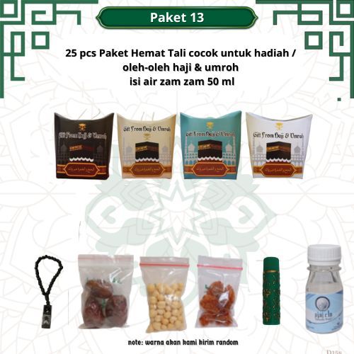 

paketan hemat tasbih+lipstik hare tali 25 pcs untuk oleh oleh haji dan umroh (isi air zamzam 50 ml)