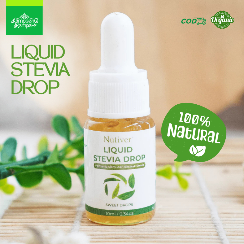 

Stevia Tetes Nutiver Original | Liquid Stevia Drop | Pemanis Cair Pengganti Gula 10ml
