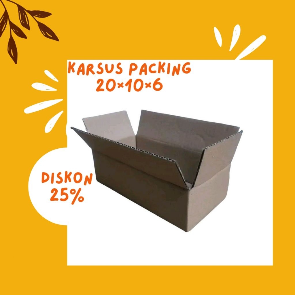

Kardus Ukuran 20×10×6 cm Bahan C-flut Tebal 3mm