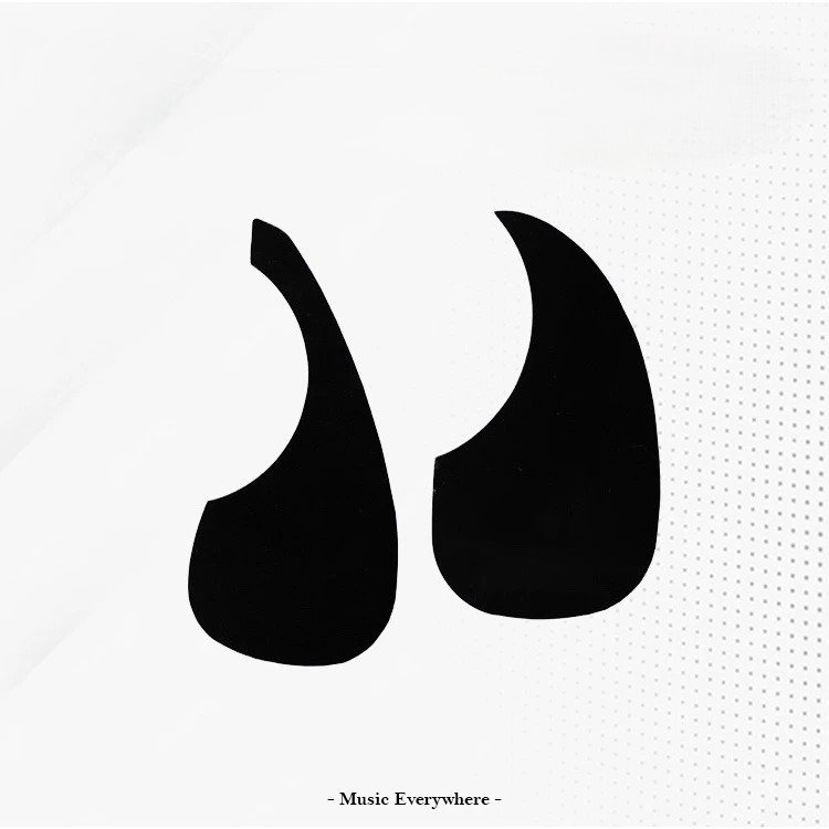 Pickguard Gitar Akustik Hitam Klasik – Pelindung Body Gitar Anti Gores (Self Adhesive)