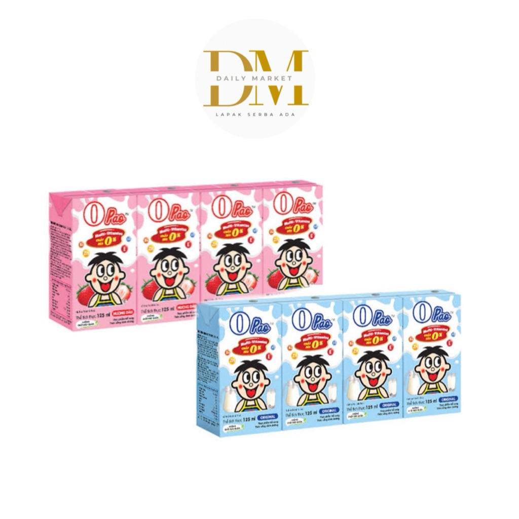 

O PAO 125ml Isi 4 Pcs/ Susu Opao/ OPao Strawberry/ Opao Original