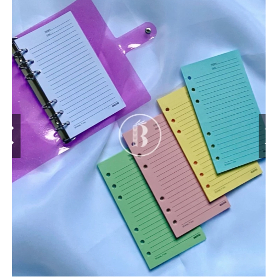 

Bindermu Kertas File Loose Leaf Isi Ulang A6 6ring 6 Holes for Binder Multiring READY / Kertas A6 Binder