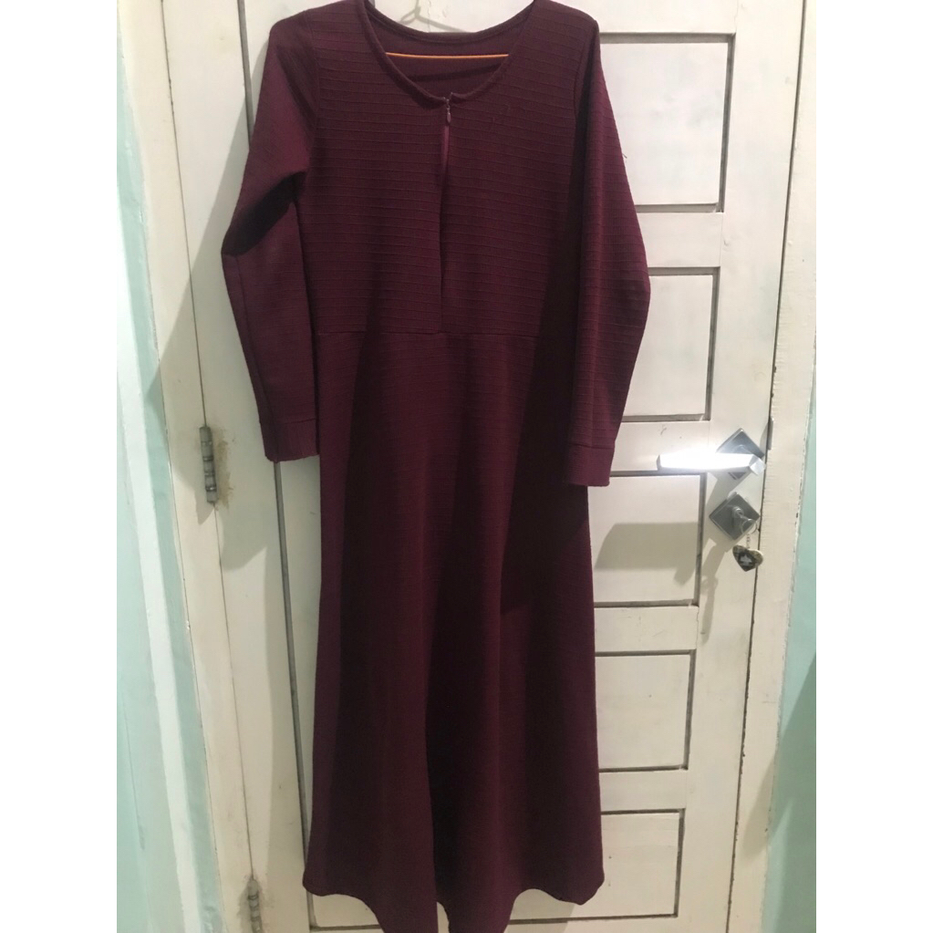 preloved gamis kaos maroon