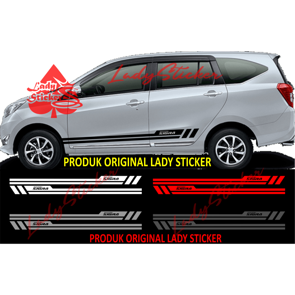 Cutting sticker mobil sigra sticker stiker mobil daihatsu sigra
