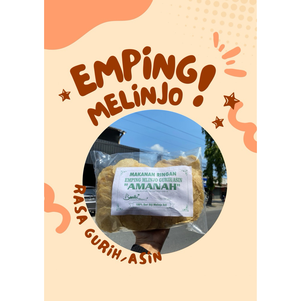 

Emping Melinjo Mentah Gurih/Asin 500 gr