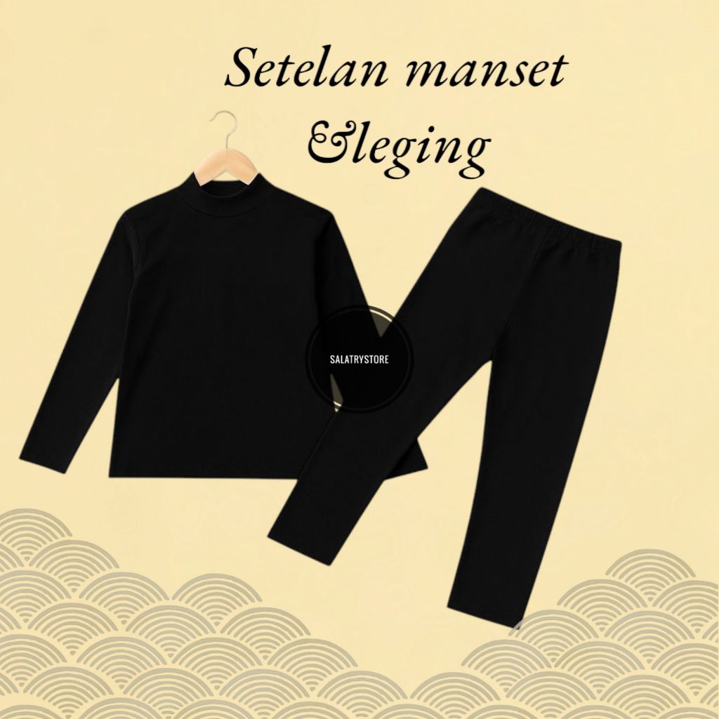 Setelan Manset Anak Lengan Panjang Unisex Bahan Spandeks Premium -Atasan