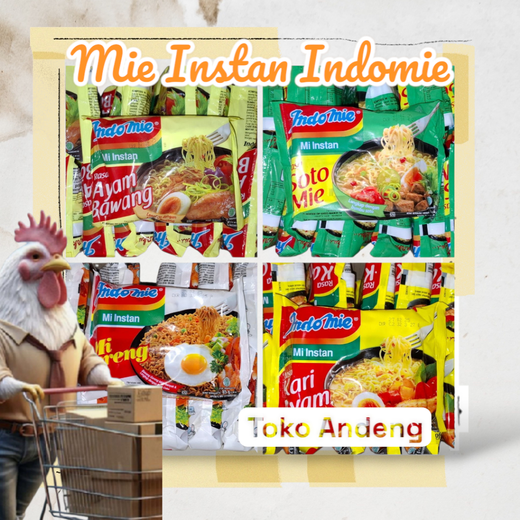 

Mie Instan Indomie Soto/Goreng /Kari ayam/Ayam Bawang