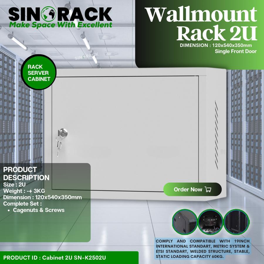 Wallmount Rack Server 4U, Rak Server Single Door 4U 6U 9U 2Fan Hole