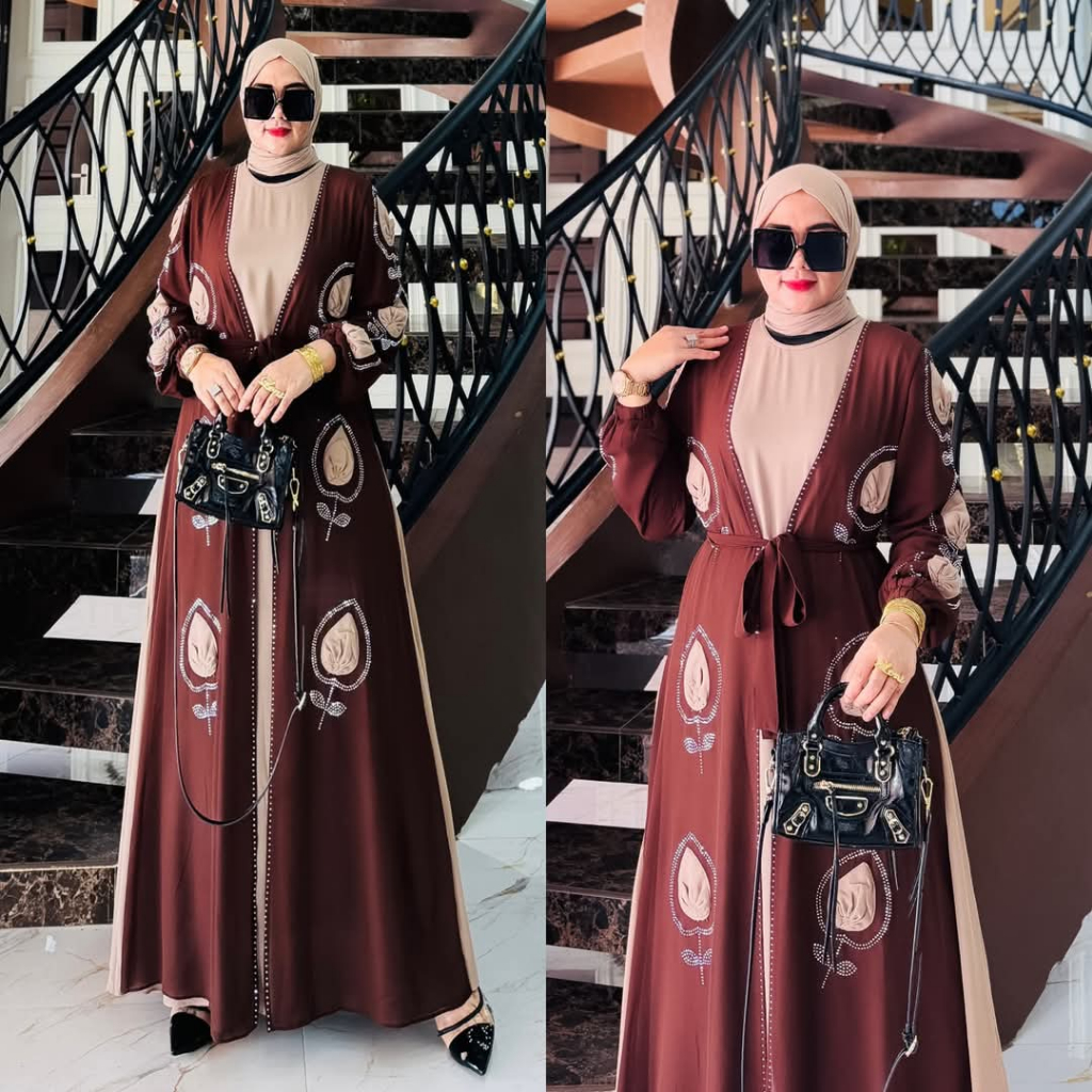 Layla dress muslimah ceruti babydol bordir terbaru