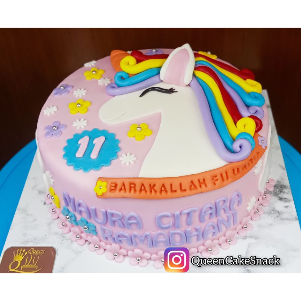 

Kue Unicorn Fondant Cake Ultah Kuda Poni Ciater Serpong BSD Tangerang Selatan