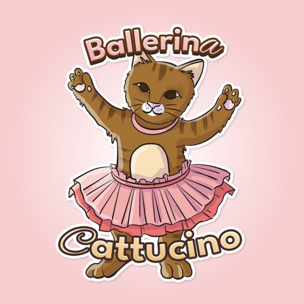 

Cat Sticker meme Ballerina Cattucino stiker meme kucing satuan