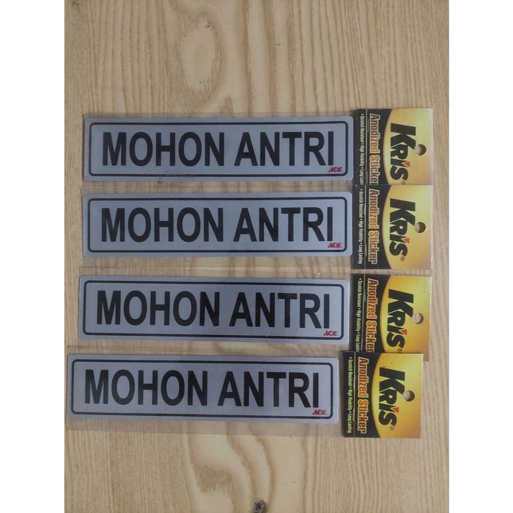 

Stiker Anolized Aluminimun Mohon Antri