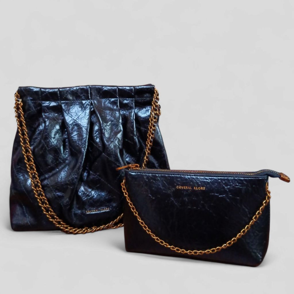 Coveral Klors #0058 Black - [READYSTOCK] - Tas Pesta - Tas Kondangan - Tas Premium Wanita