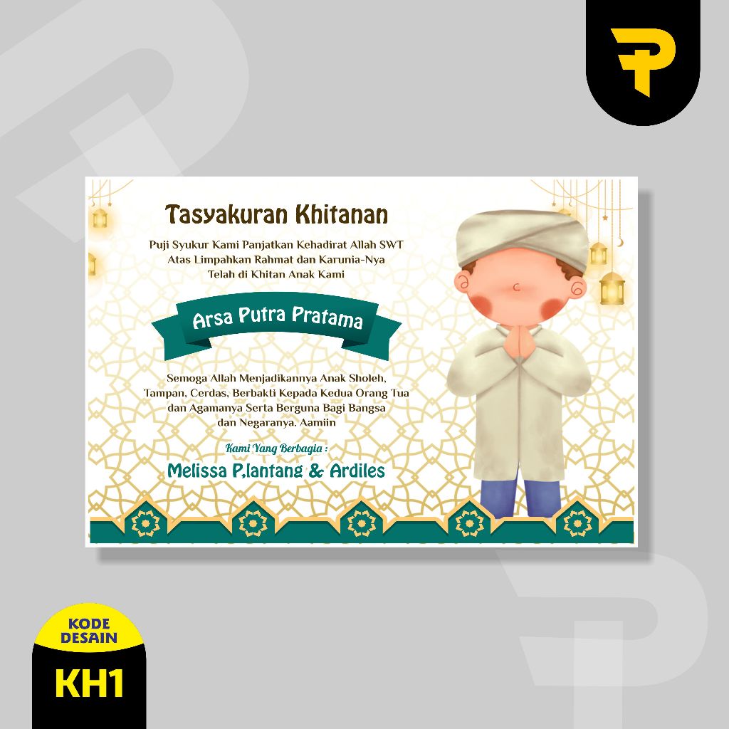 

stiker khitan tasyakuran khitan free cutting tinggal tempel