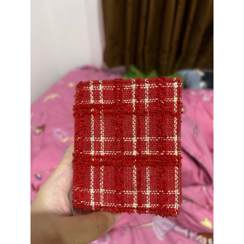 PRELOVED CHARLES AND KEITH TWEED SMALL WALLET /CARD HOLDER