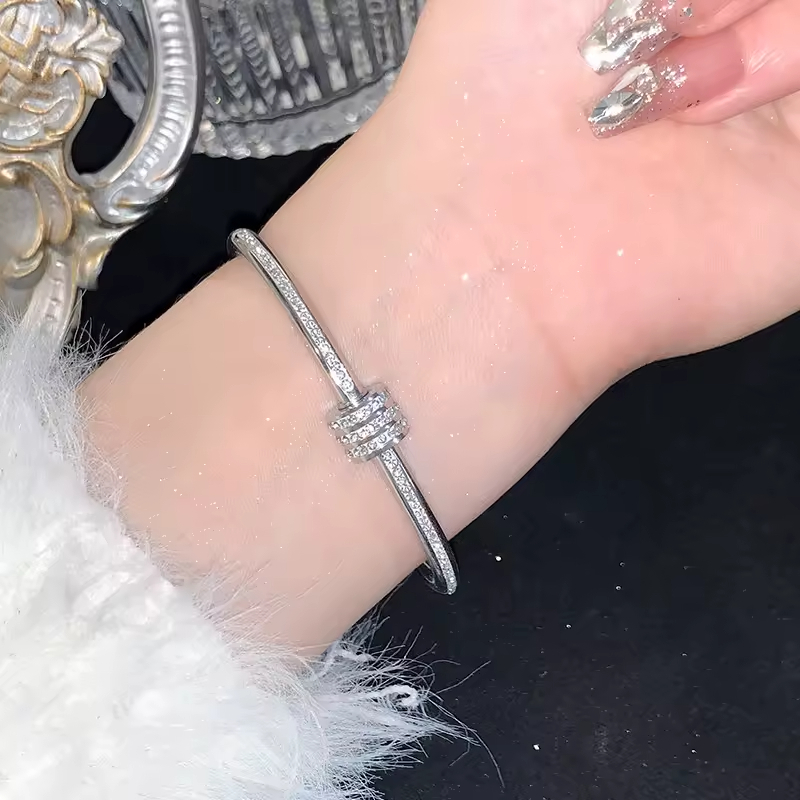 GELANG BANGLE WANITA TITANIUM ANTI KARAT MODEL TERBARU