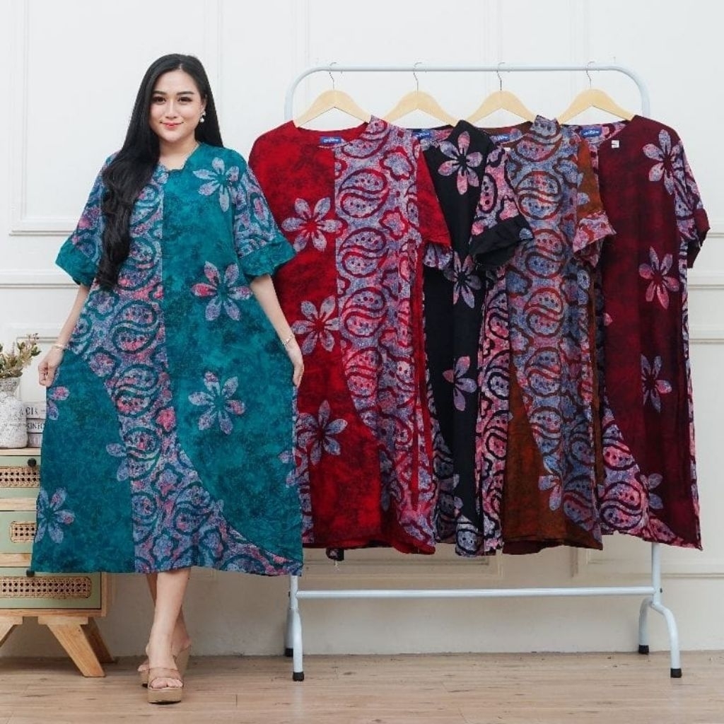 Daster cap busui LD 130 Super Jumbo lengan 3/4 Rayon Adem