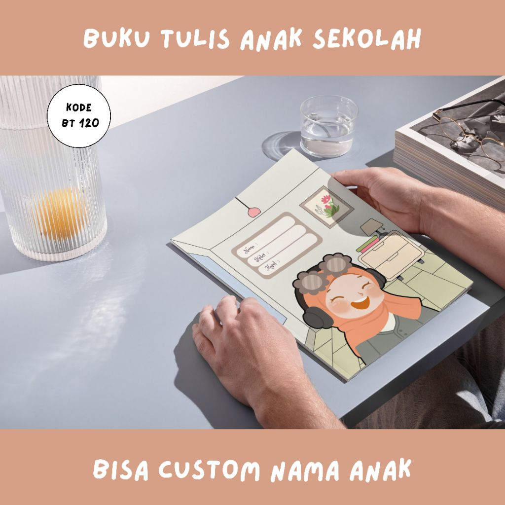 

Buku Tulis Anak sekolah (Custom Nama)