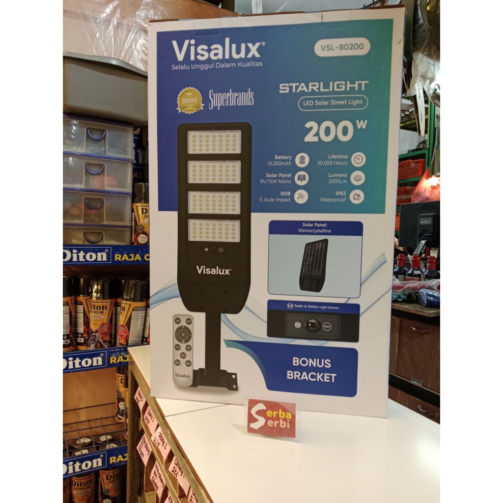 *VSL-80200 VISALUX*Lampu jalan waterproff sorot solar street light 200w led