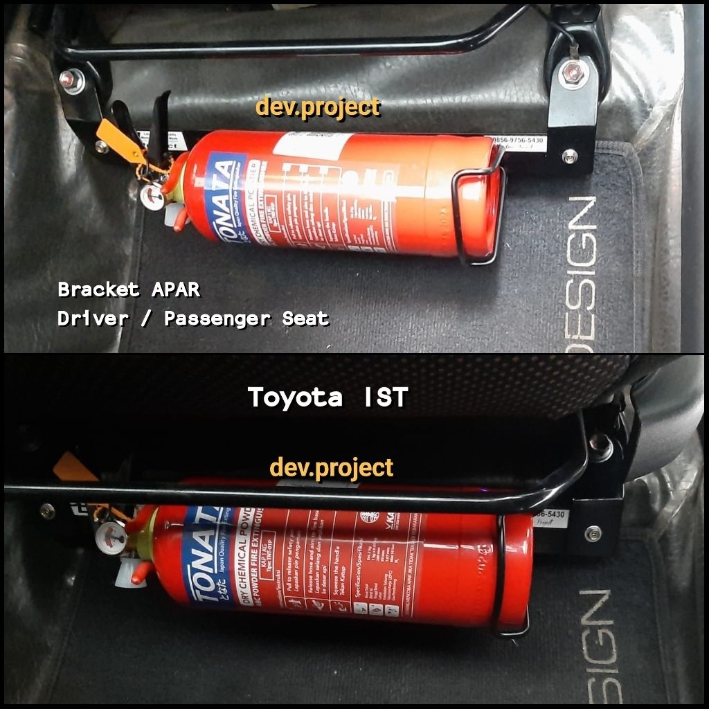 Bracket / Dudukan APAR di Kaki Jok Mobil Toyota Ist