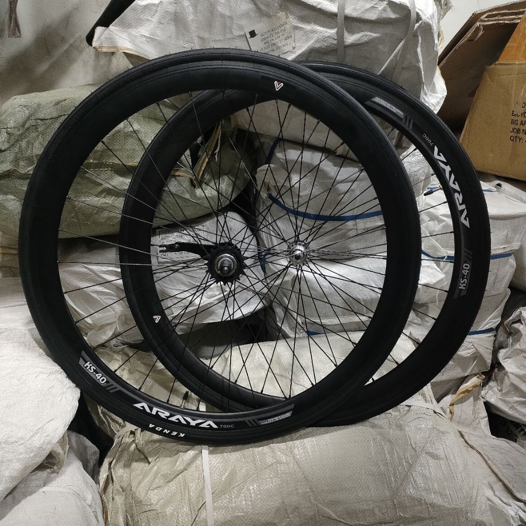 rims wheel set Araya 1 set velg rim fixie 700c 1 pasang pacific ban kenda siap pakai hub torpedo