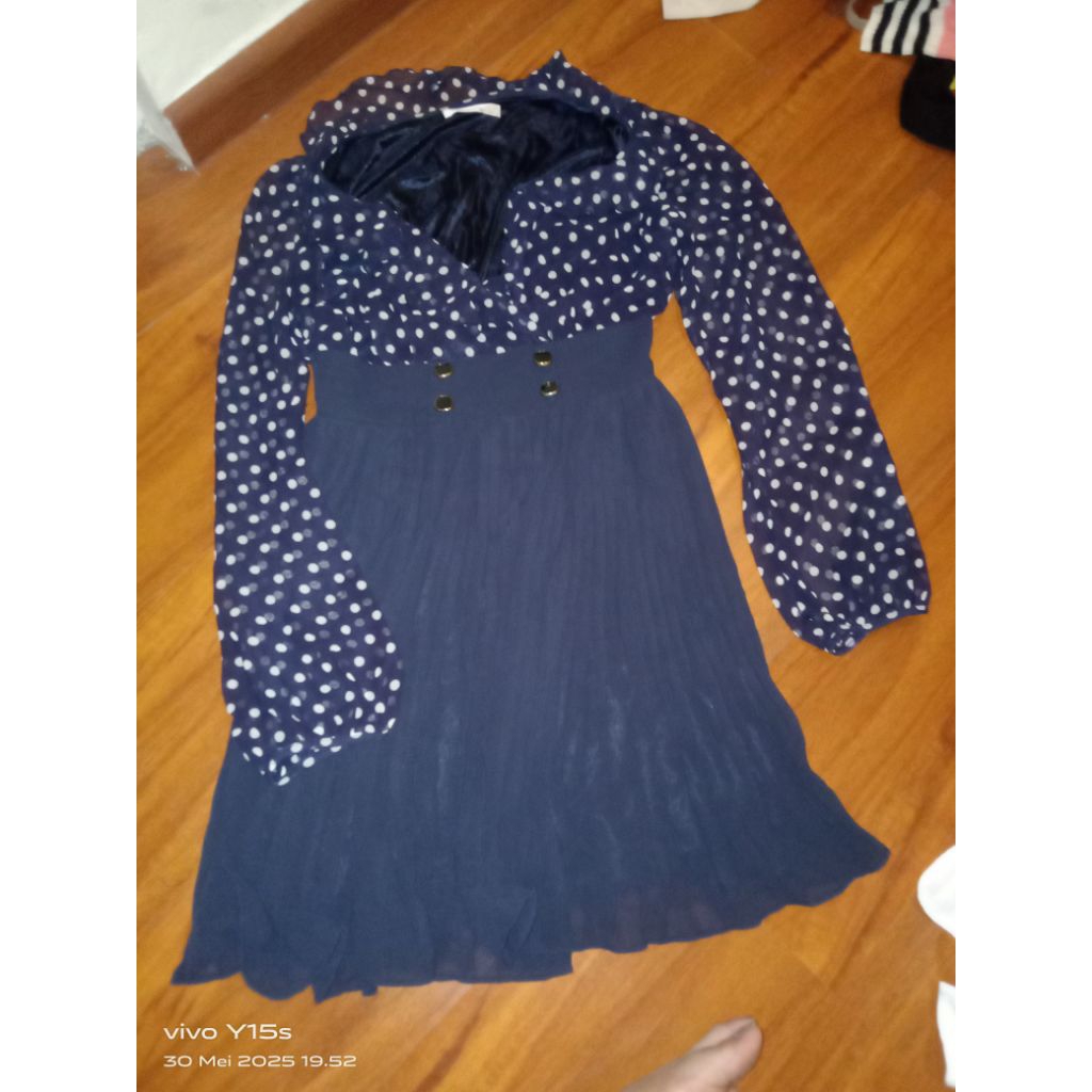 dress brand polka mix plisket