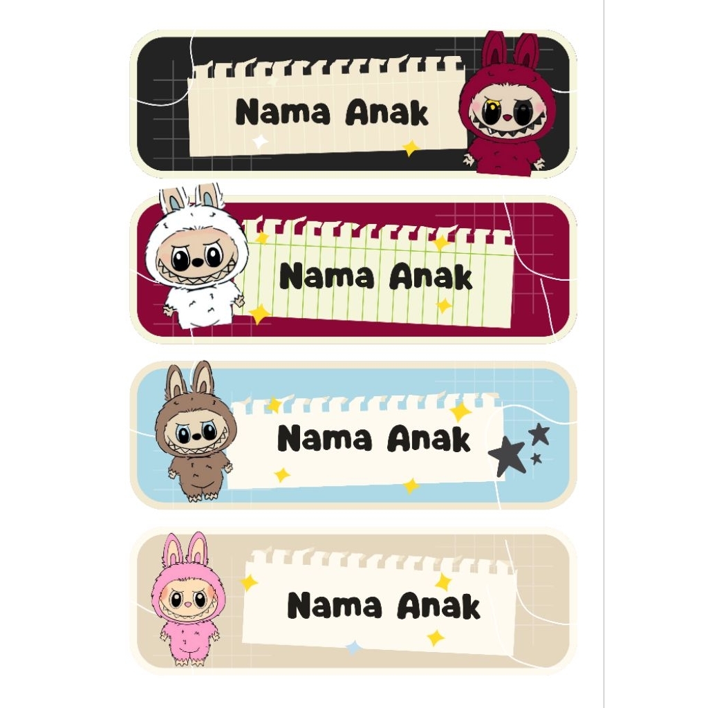 

2025 TERBARU!! LABUBU LABEL STICKER