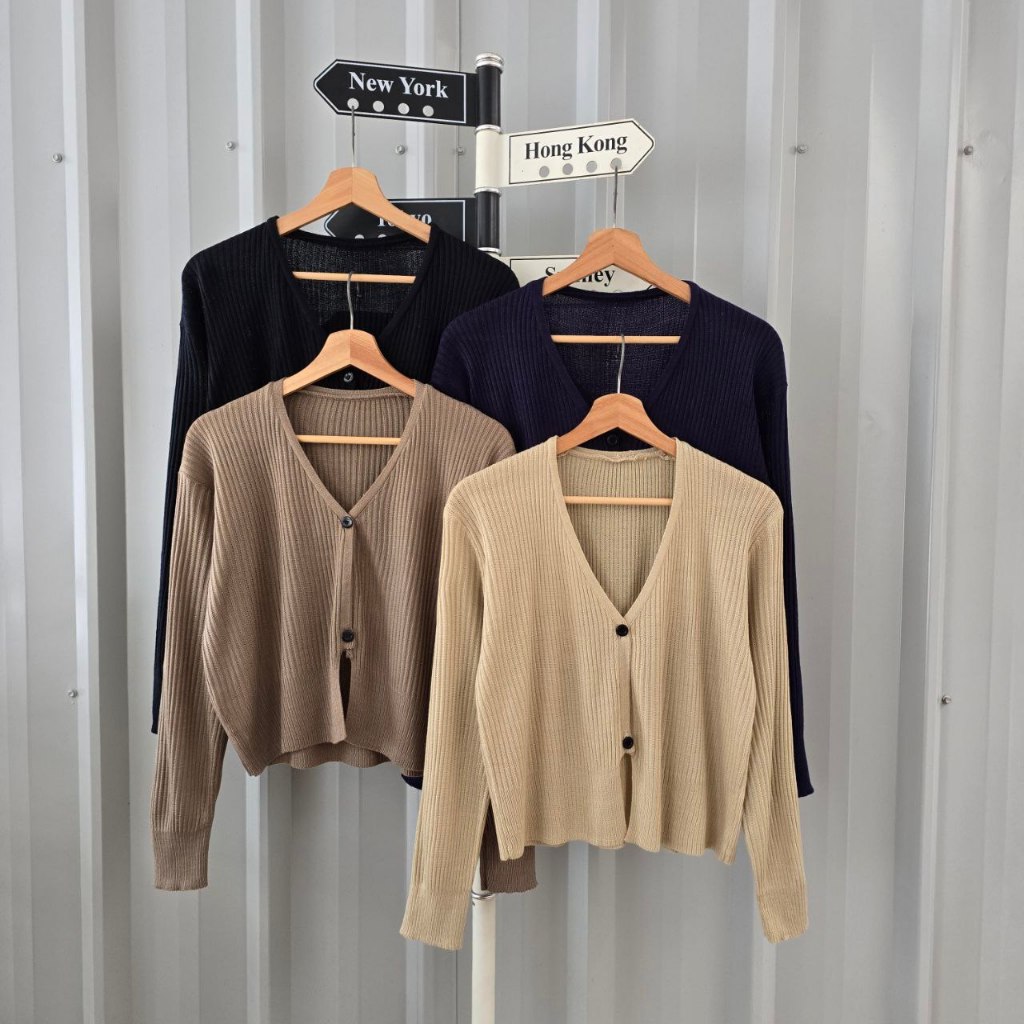 Cardigan Rajut Crop Kancing Pastelly - Crop KCG 2 Outher Warna Pastel Sweater - Sweater Cardigan Kek