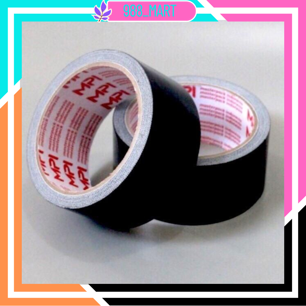 

【COD】【TERMURAH】Lakban Kain Hitam 45mm 2 INCH x 8 Meter - Cloth Tape Hitam 45mm 2 Inch x 8 Meter ALEO