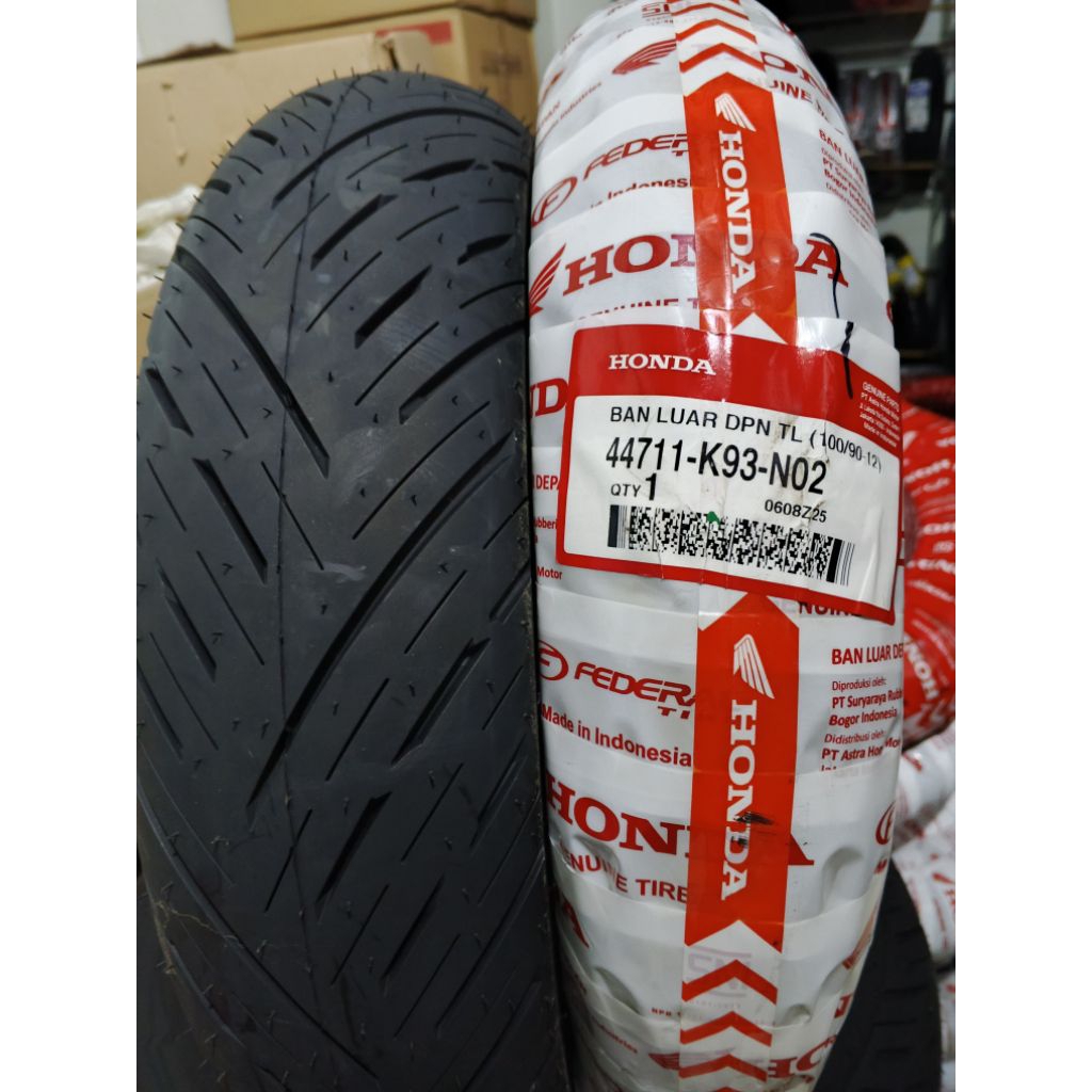 BAN LUAR FEDERAL TUBELESS 100/90-12 ORIGINAL  BAN SCOOPY DONAT
