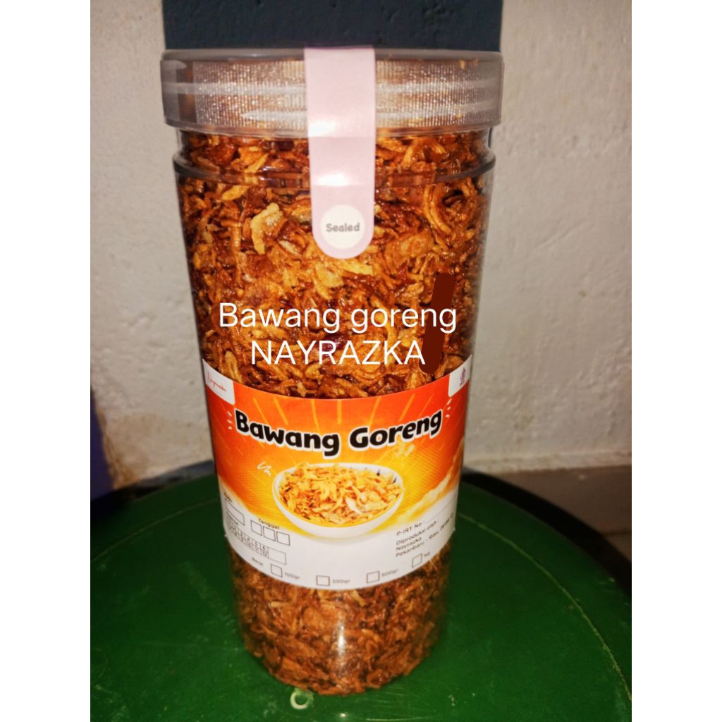 

Bawang goreng 400ml, 800ml dan 1300ml bawang bukit/solok sumatra barat