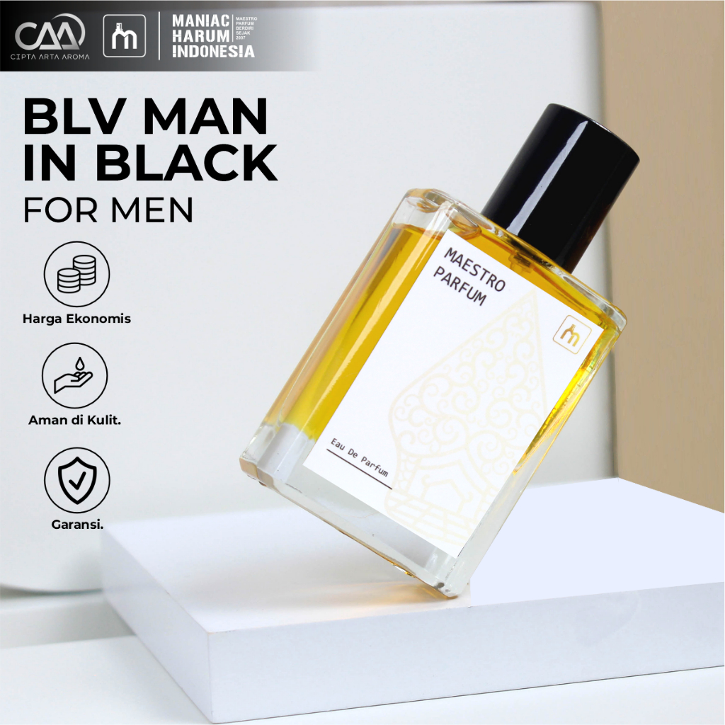 Parfum Pria Blv Man In Black Parfume Cowok Tahan Lama 24 Jam - Maestro Parfum
