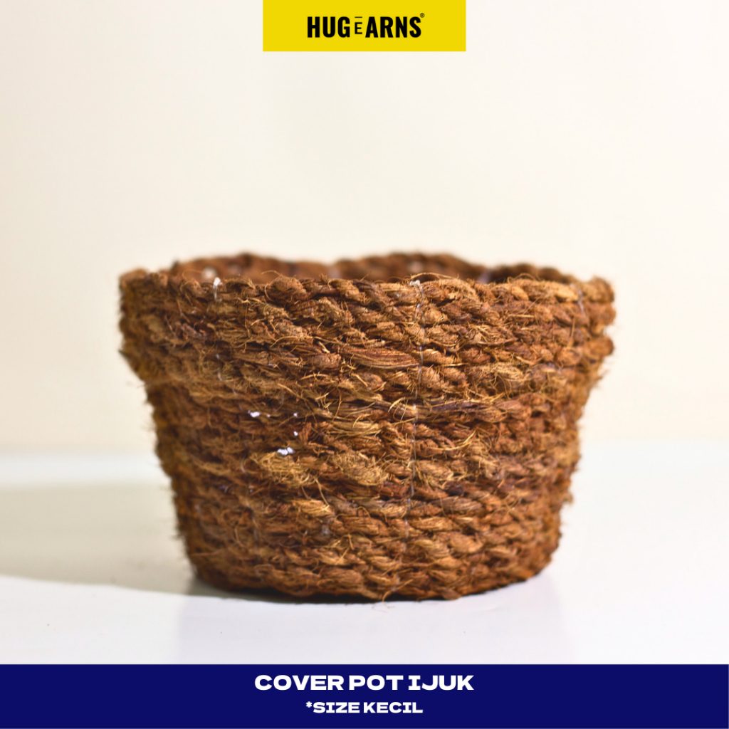 HUGeARNS - Cover Pot Ijuk Anyaman Ramah Lingkungan Pot Anyaman / Cover Pot Anyaman Pot / Cover Vas B
