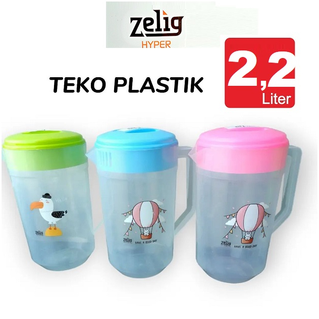 Zelig 218MC Teko Plastik Ukuran 2,2 Liter