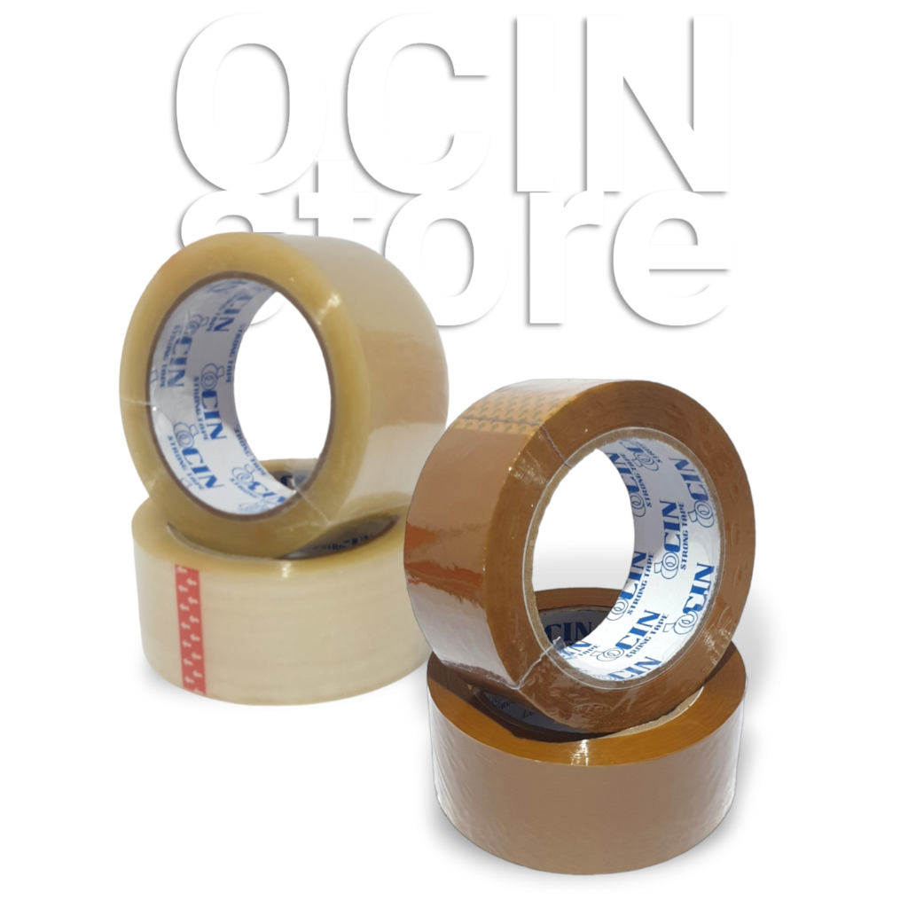 

Lakban Bening dan Coklat Ocin-Nawa Tape 45x90Yard 1/2 Dus 36 Pcs