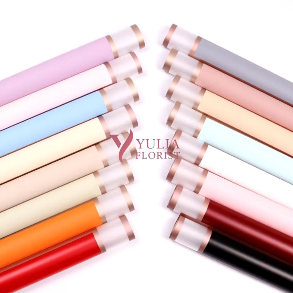 

[ 20 LEMBAR/pack ] Cellophane Double Lis Gold | Kertas Bouquet Double Lis Gold