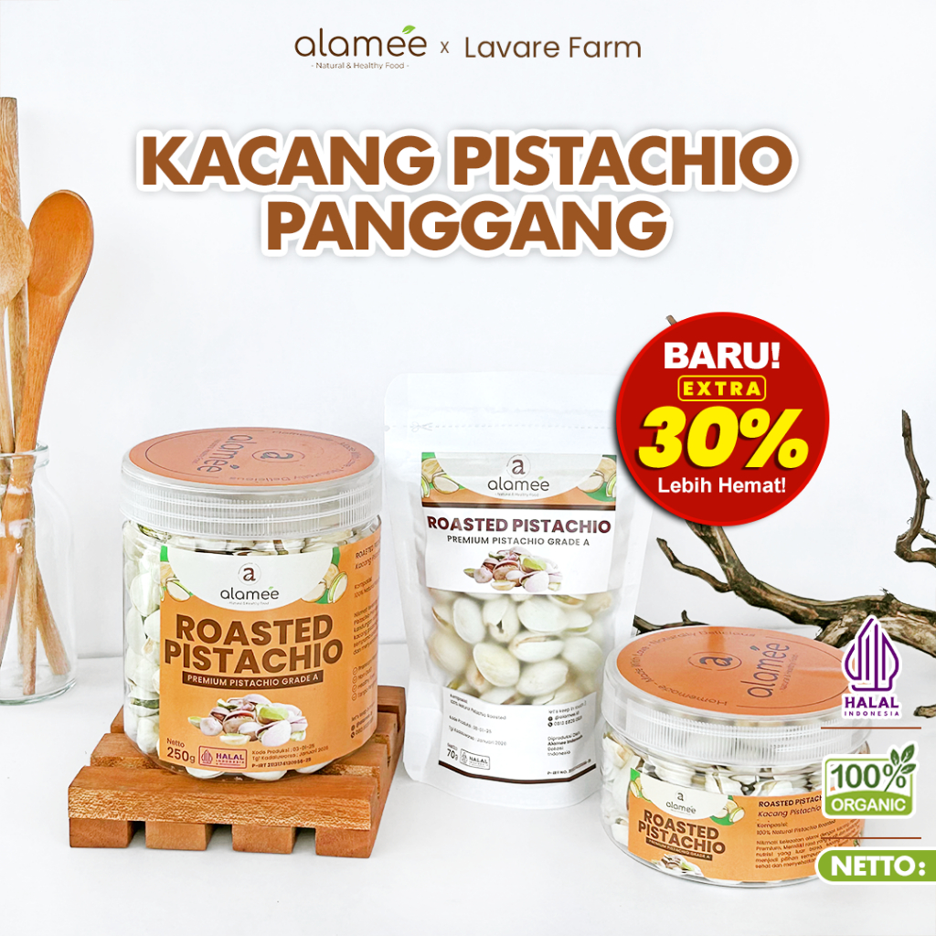 

Pistachio Kacang Pistacio Panggang Fustuk Roasted Premium Organic Dalam Cangkang Renyah cemilandiet
